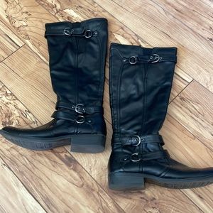 White Mountain Women's Black Merciful Knee High Boots